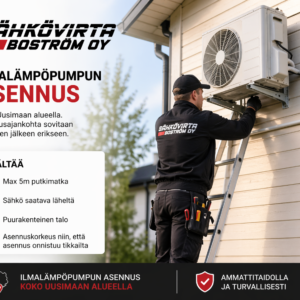 ilmalämpöpumpun asennus